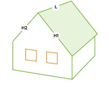 Toiture à 2 pans