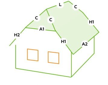 Toiture à demi-croupe